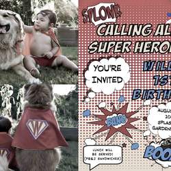 Will's 1st Birthday! - Superhero