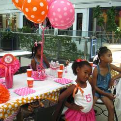 Brooklynn Turns 5! - Hot Pink and Orange Polka Dot