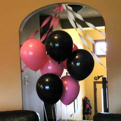 "Pink" Mommy Shower - Pink and Black Damask