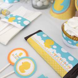 Birthday "Rubber Ducky (Duckie) Birthday Printable DIY (Do It Yourself) Party Kit" | Catch My Party