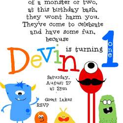 Devins 1st Birthday - Little Monsters