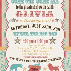 Olivia's 1st Birthday - Vintage Circus