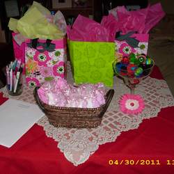 Shellys Bridal Shower - Bright Pink and Orange