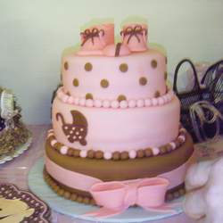 Giselle's Baby Shower - Pink and brown themed shower for a baby girl