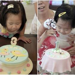 Rena turned 3 and Mira's First Birthday - Spring