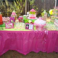 Madelynn's 1st birthday - pink and green cupcake