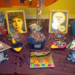 Martina's Rock Star party - Blue & Purple Justin Bieber