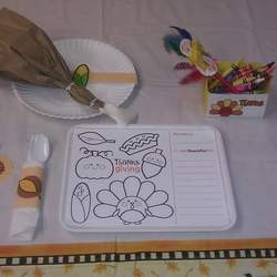 Thanksgiving placesetting for kids - Thanksgiving 