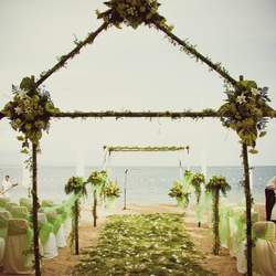 My Lime Green Beach Wedding - beach wedding