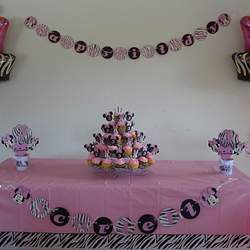 Scarlett's Classy Minnie Mouse 3rd Birthday - Minnie Mouse and Zebra Print
