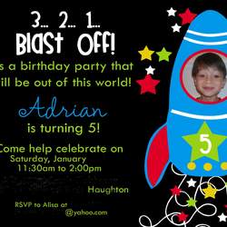 Adrian's 5th Birthday--Rockets and Robots - Rockets and Robots