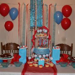 Christy's Sweet 16 - Red and aqua color scheme, plus lots of 16-inspired stuff!