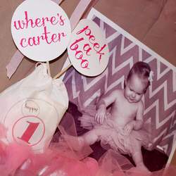 Peek-a-boo first birthday - Peek-a-boo