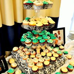 Black and White Damask Baby Shower - Damask and Teal