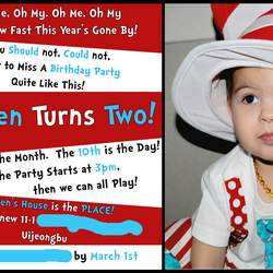 Braden's Dr. Seuss 2nd Birthday - Dr. Seuss 