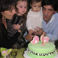 Baptism and First Birthday Delfina - Party Green and Pink