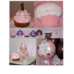 1st Cupcake Birthday party on a Budget - Cupcakes!