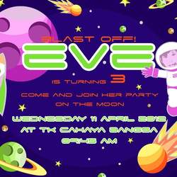 Eve 3rd Space Birthday Party - space party