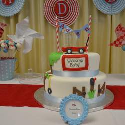 Aden's Baby Shower - Little Red Wagon Shower 