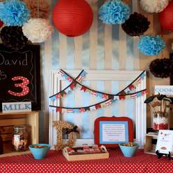 David's 3rd Birthday - Cookies and milk