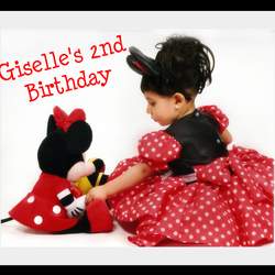 Giselle's 2nd Birthday - Minnie Mouse Red Polka Dots