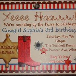 Sophia's 3rd Birthday!  - Western/Country Cowgirl