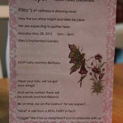 Riley's 6th Birthday! - Garden Fairy