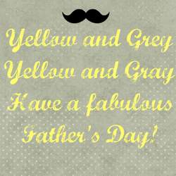 Father's Day Party - Yellow & Grey 