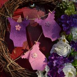 Karen's birds and onesies - Purple Garden