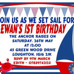 Ewan's 1st Birthday Party - Nautical