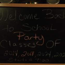 Back to School Dinner for classes of 2014 ,2018, 2024 & 2026 - None