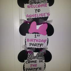 Annelise's 1st Birthday - zebra minnie mouse