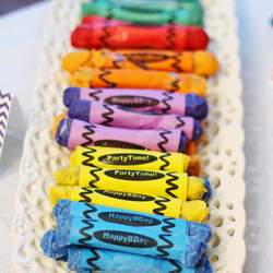 Madelyn's Rainbow Art Party - Chevron Rainbow Art