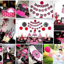 Minnie Mouse 1st Birthday Party in Hot Pink, Zebra, and a touch of Damask - Minnie Mouse