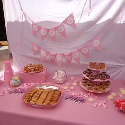 Tamia's 1st Birthday party - classic in white and pink