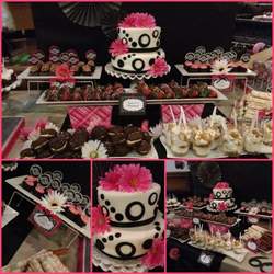 60th birthday - Hot Pink and Black