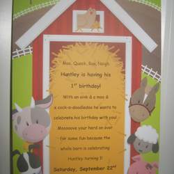 Huntley's First Birthday - Barnyard/Farm