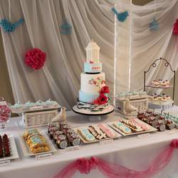 Grace's Baptism - Birdcages, birds and roses