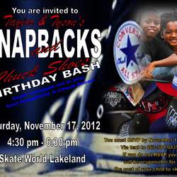 Taylor & Tyson's 9th Birthday Skate Party - Snapback & Converse