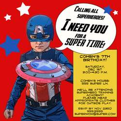 Captain America Birthday Party - Captain America - Super Hero Training Academy