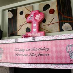 Lila's 1st Birthday - pink/damask princess party