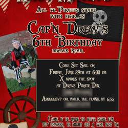 Drew's Pirate P-AARRRRR-TY - Pirate Birthday Boy