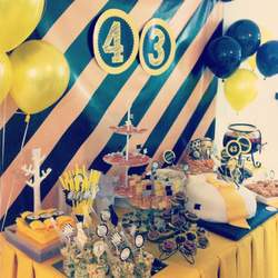 43th birthday party - Black and Yellow Tie