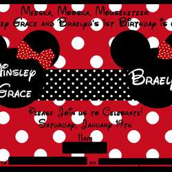 The girls are turning one!  - Minnie Mouse Polka dots
