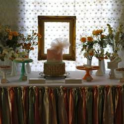Wedding Expo Display Table - Vintage Whimsy-Peach, Mint, Cream & Gold