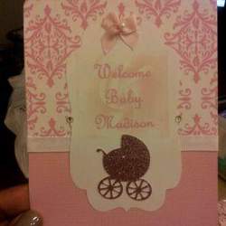Welcome Madison Rose - Pink & White Diamonds and Damask