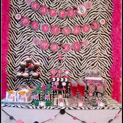 Pajama Glam Sleepover Birthday Party - Pink/Zebra Theme