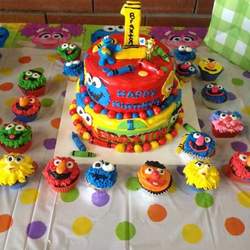 Braxtons 1st birthday bash  - Sesame Street Party