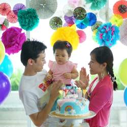 Tia's 1st Rainbow Birtday Bash - rainbow, colors