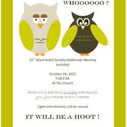 Getting to know you night - Owl Theme
